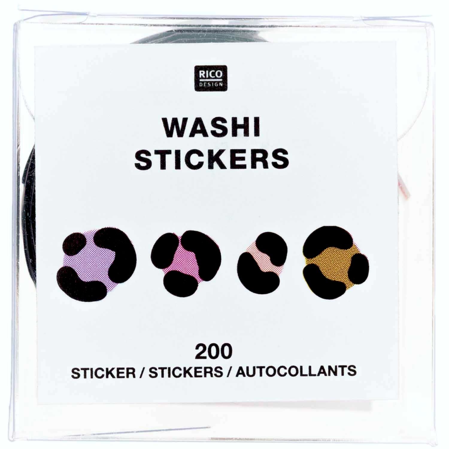 Washi Stickers Acid Luipaard Roze - Afbeelding 2