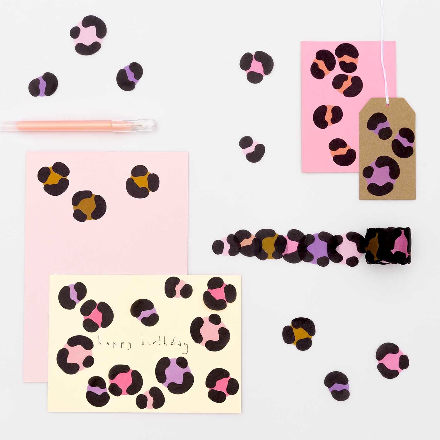 Washi Stickers Acid Luipaard Roze - Afbeelding 5