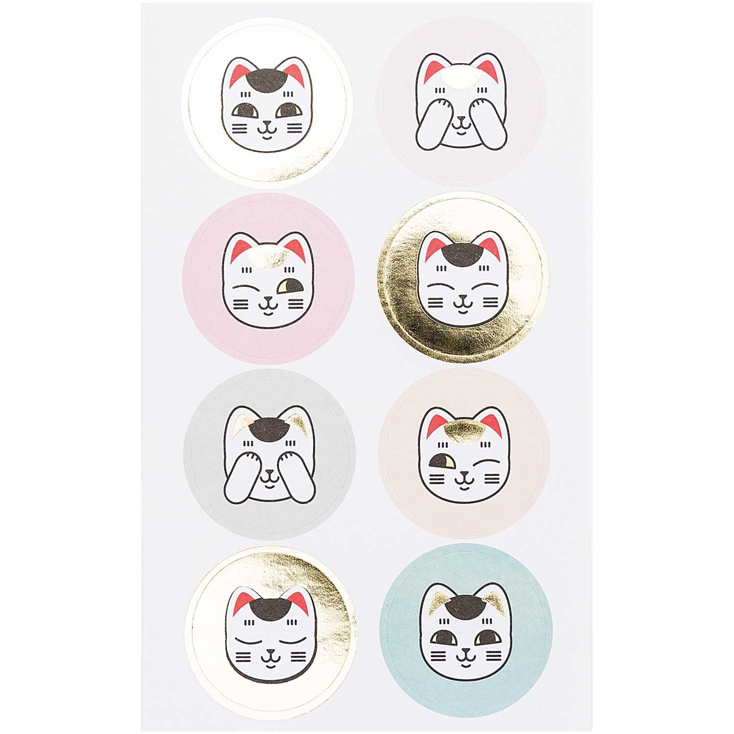 STICKERS ,JARDIN JAPANSE KATTEN 32st. - Afbeelding 3