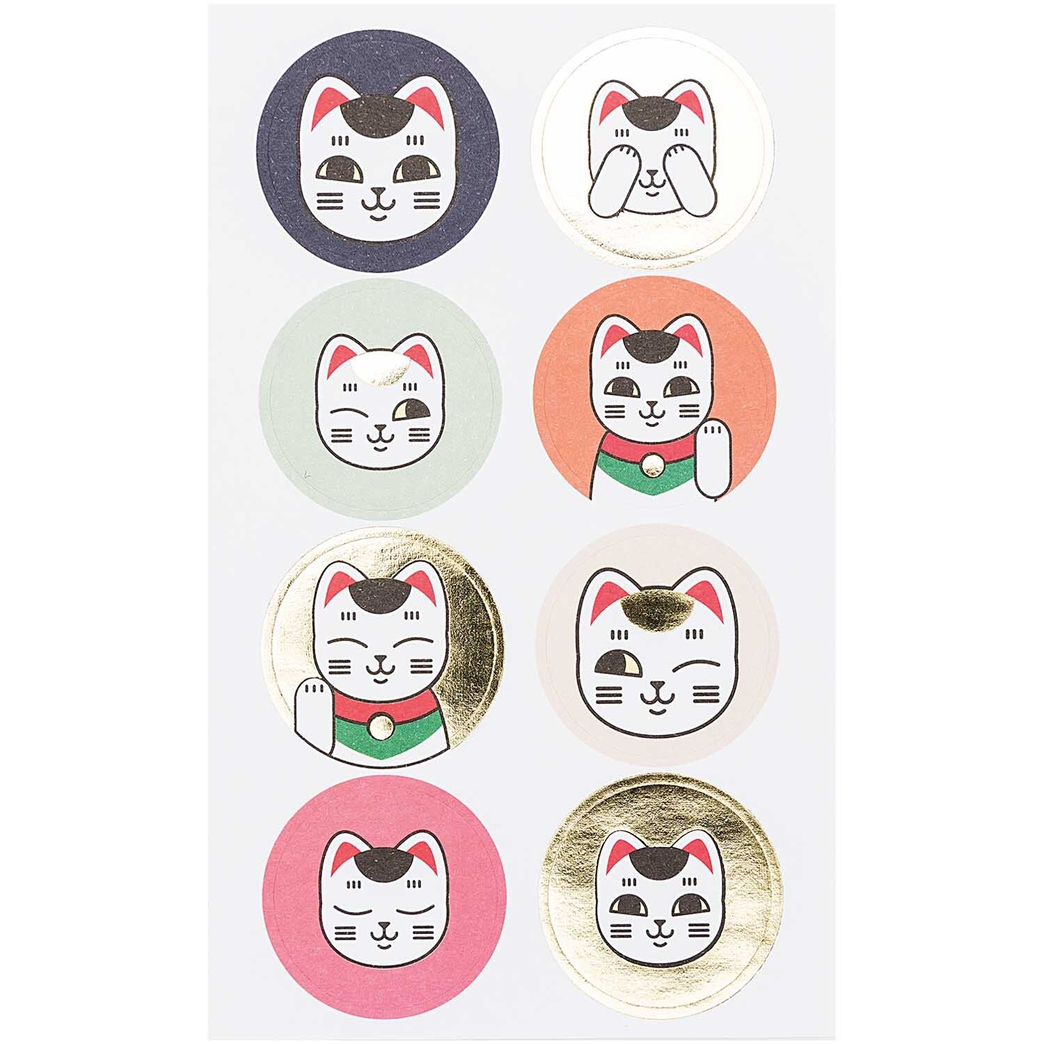 STICKERS ,JARDIN JAPANSE KATTEN 32st. - Afbeelding 2