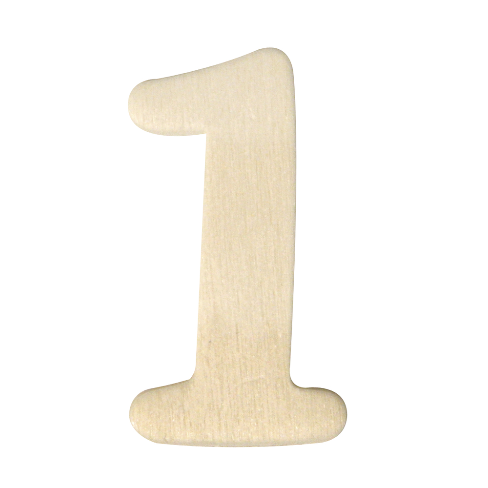 Houten Cijfers 4cm - keuze uit 10 cijfers