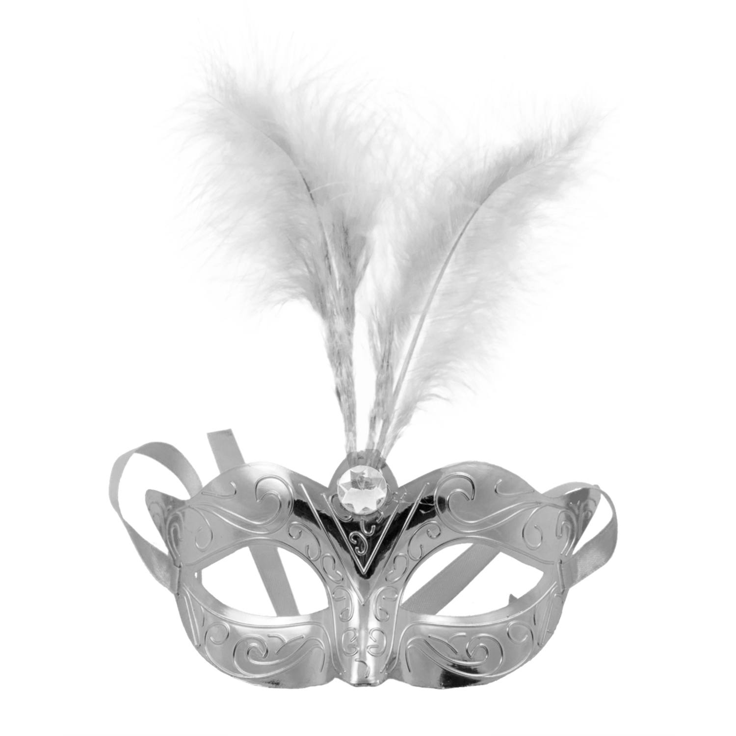 Oogmasker Metallic Zilver