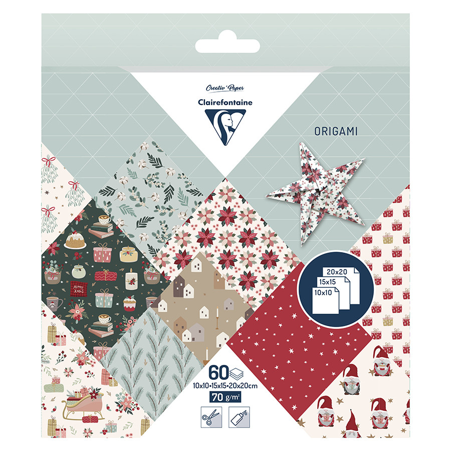 Origami noel/ kerst 60vel 70gr.