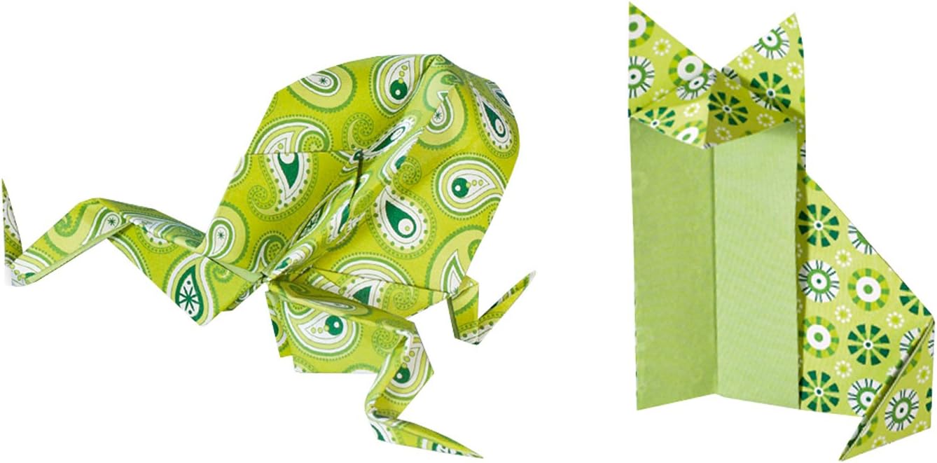 Folia Origami Vouwbladen 15x15cm 5 Motieven Groen 50vel. 80gr. - Afbeelding 1
