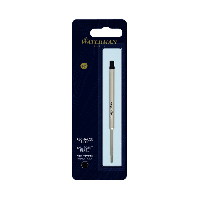 Balpenvulling Waterman medium zwart blister   NAVULLIUNG 
