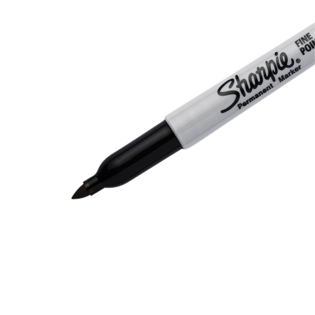 Viltstift Sharpie rond 0.9mm zwart blister à 2 stuks - Afbeelding 1