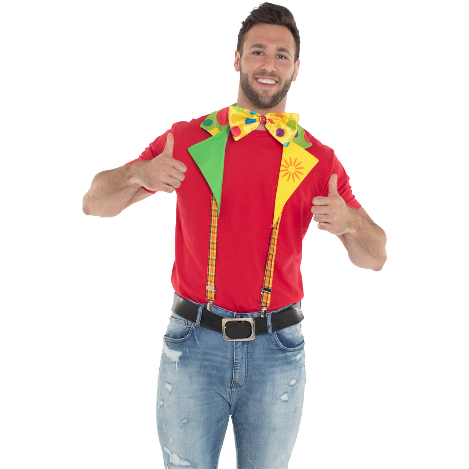 Clown Bretels Met Strik - Afbeelding 2