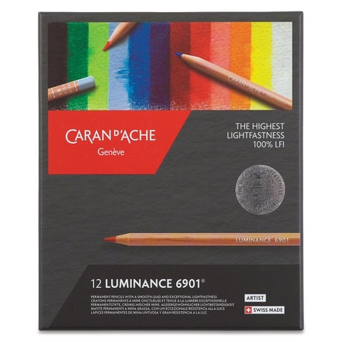 Caran d'Ache Luminance Kleurpotloden doos met 12 kleuren