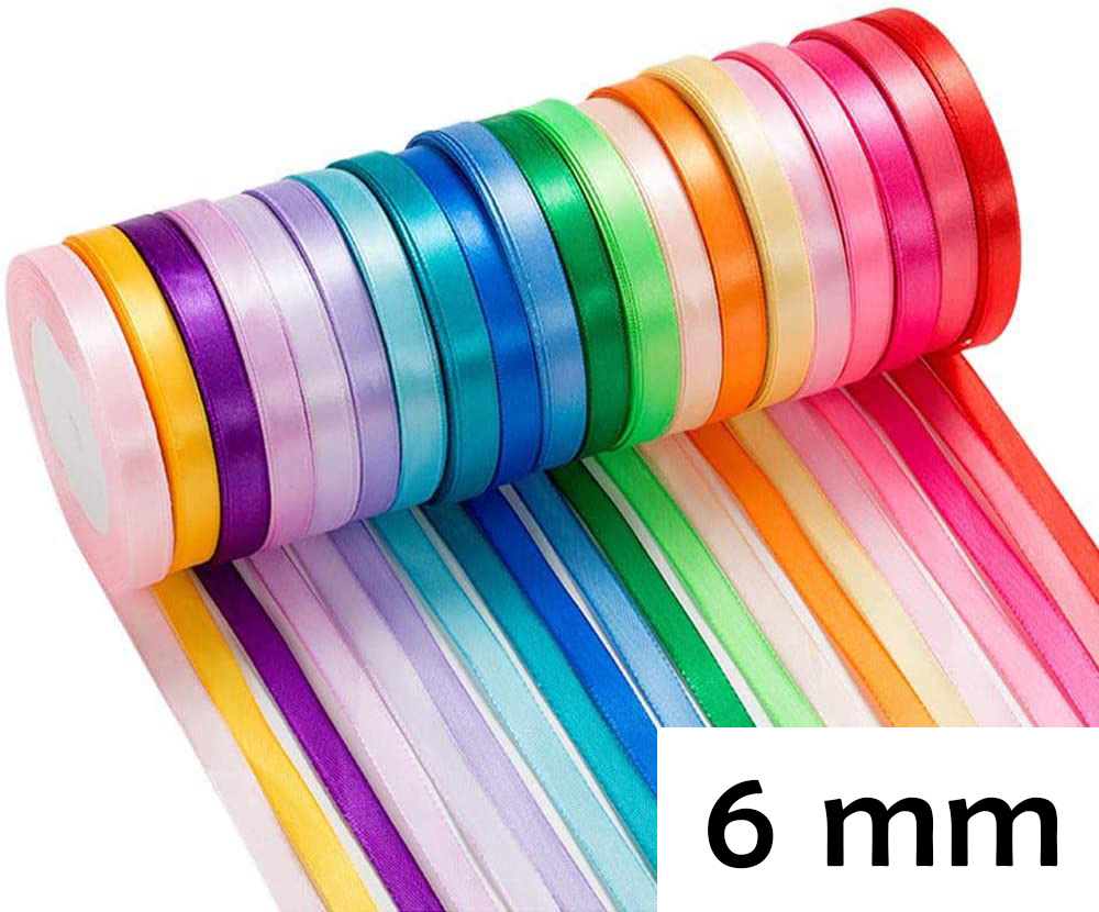 Satijnlint 6mm - keuze uit 16 kleuren