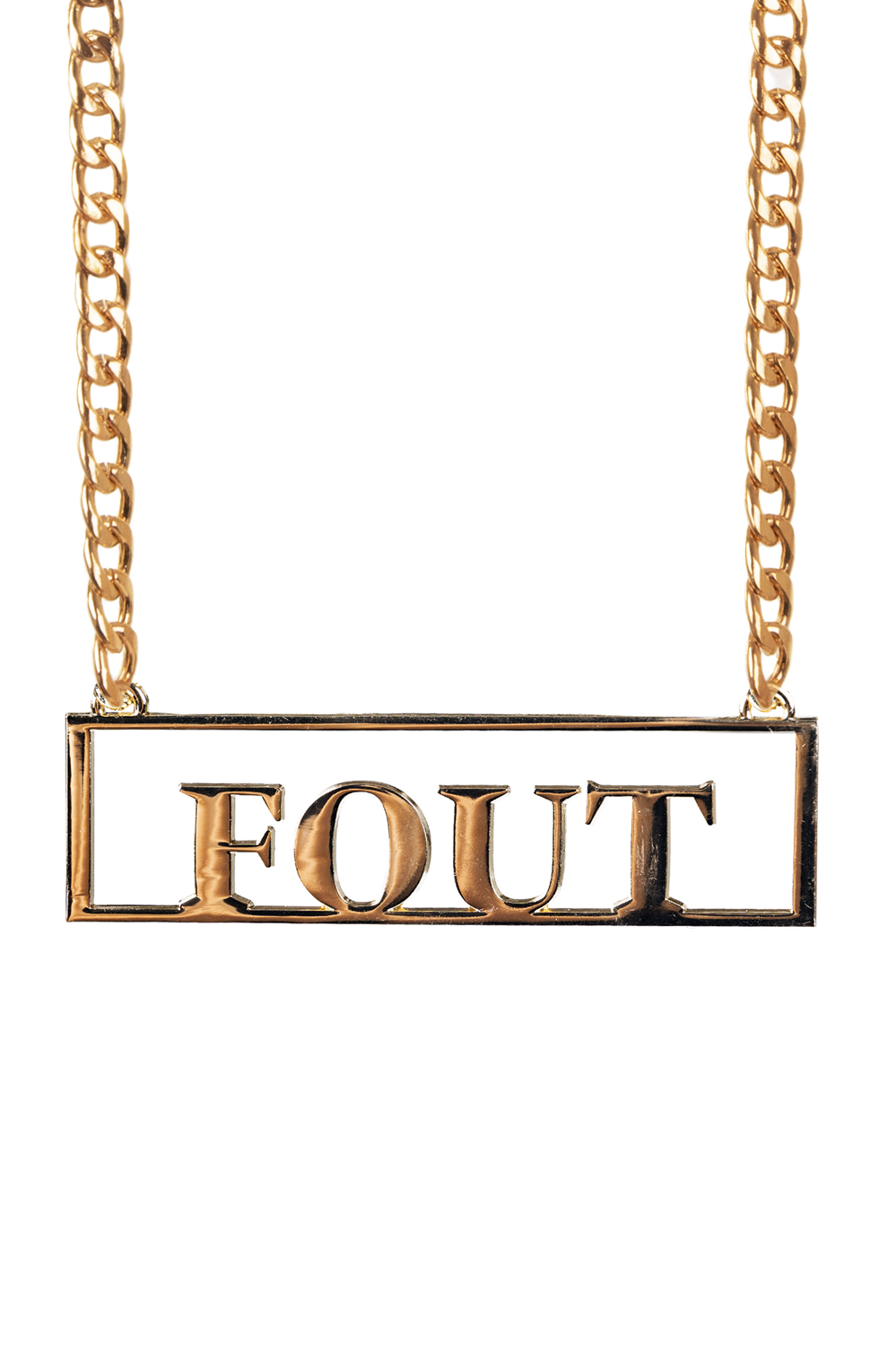 Ketting met hanger "Fout"