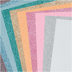Crepla Foamplaten Pastel Glitter Set - Afbeelding 1