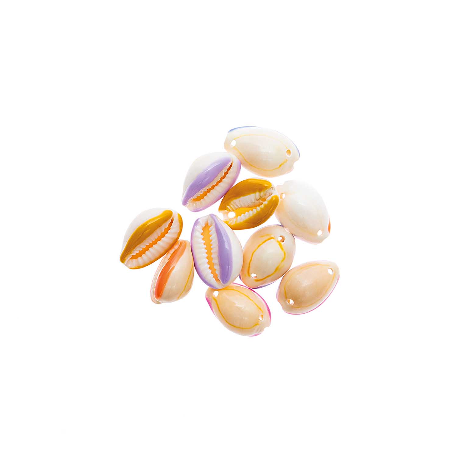 Kralen Schelpjes Met Twee Gaatjes Multicolor - Afbeelding 2