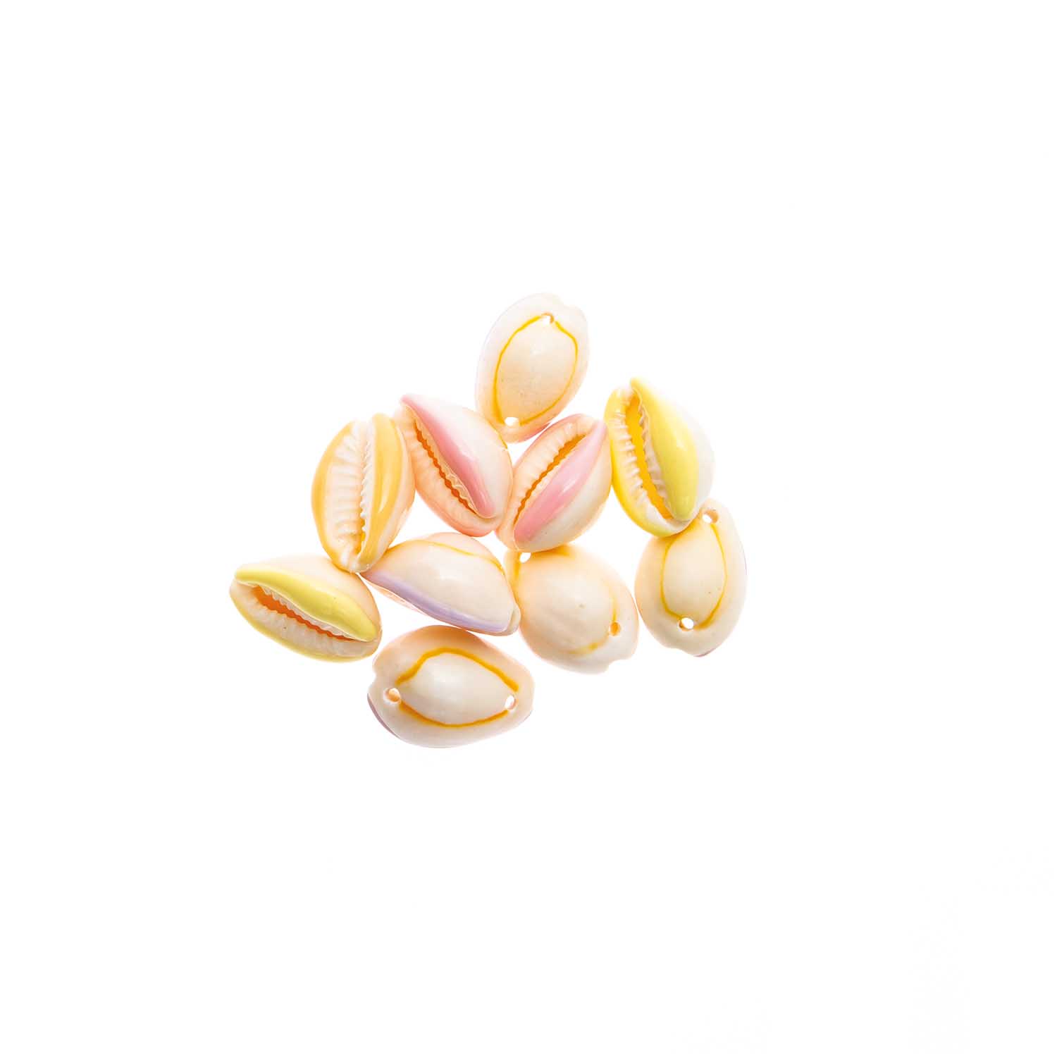 Kralen Schelpjes Met Twee Gaatjes Pastel - Afbeelding 2
