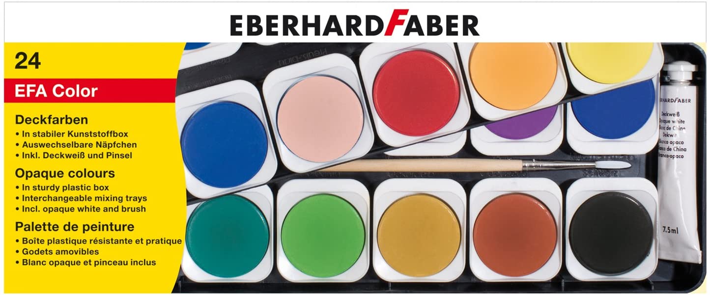 Eberhard Faber Kinderverf 24 dekkende kleuren.