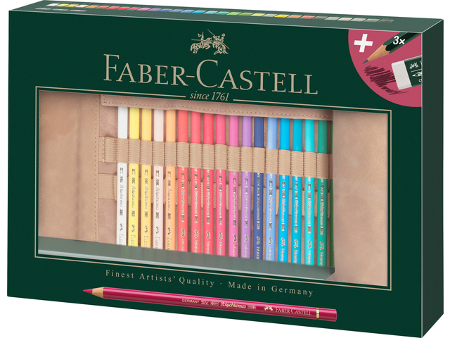 Faber Castell Polychromos Kleurpotloden 30st. in roletui, 