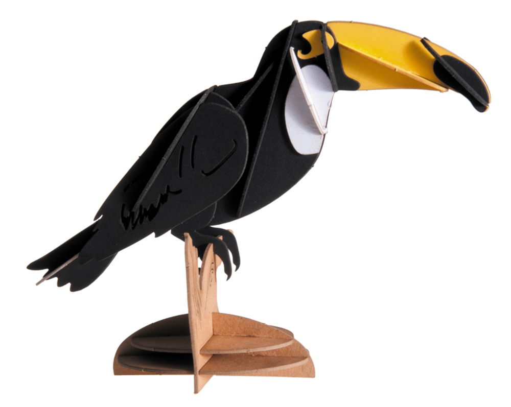 Fridolin 3D Papierpuzzel Toekan +/- 11cm