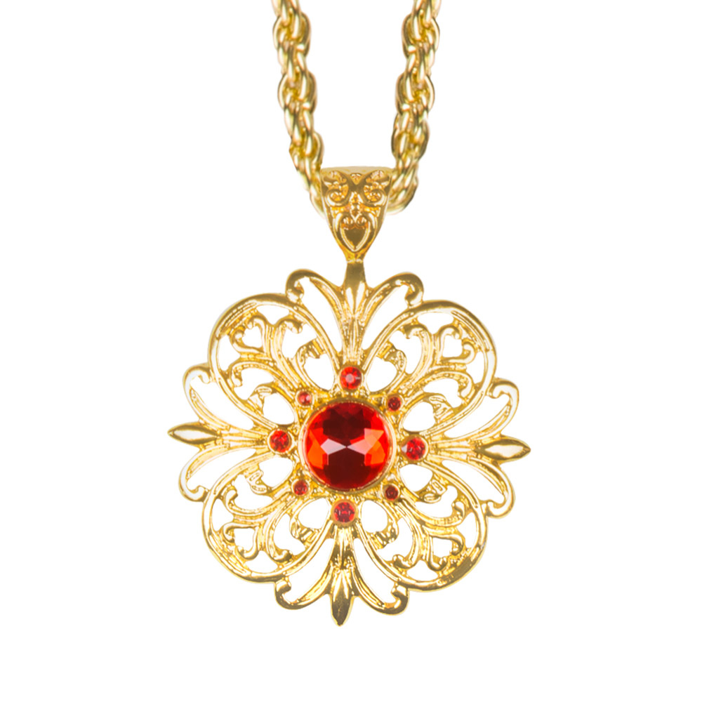 Ketting Goud Garnet charm - Afbeelding 2