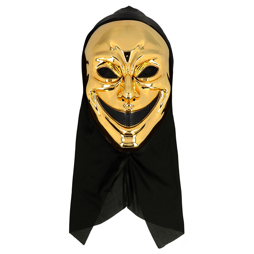 Gezichtsmasker Crazy killer met kap - Afbeelding 2