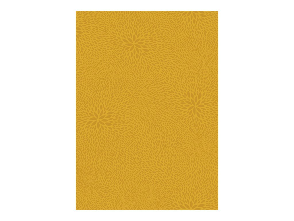 Décopatch Papier 3 Vellen Bloemblad Patroon Okergeel 30x40cm - Afbeelding 1