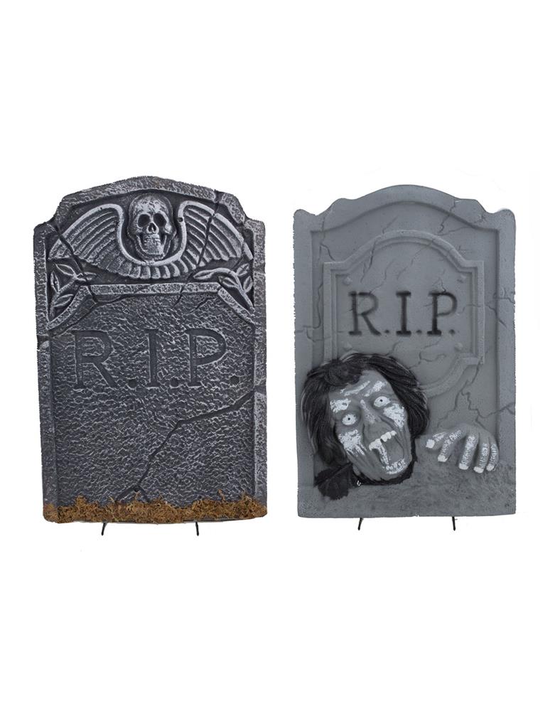 Grafsteen "rest in pieces" of RIP 54cm