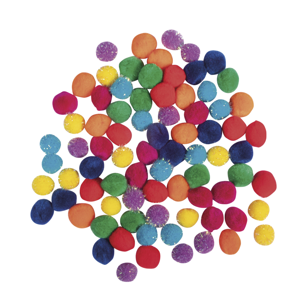 Pompon mix, 15mm ø