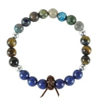 Armbandset, natuursteen, bont