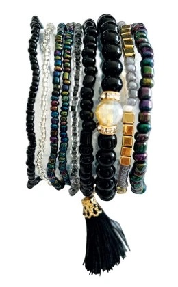 DIY armband set, zwart
