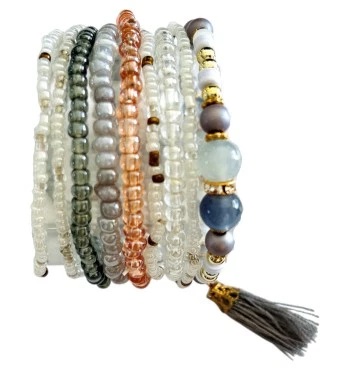 DIY armband set, grijs