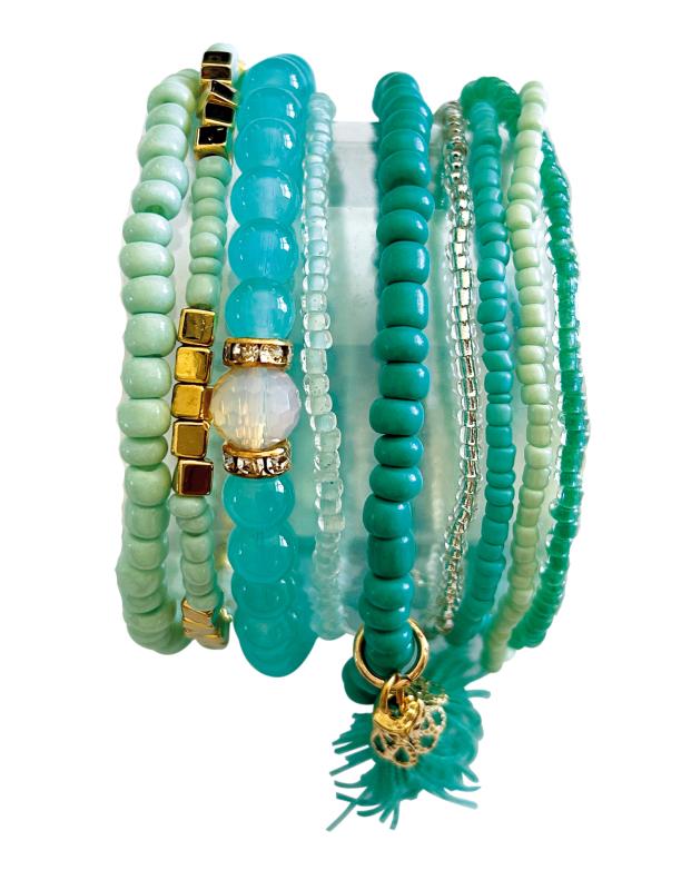 DIY armband set, groen