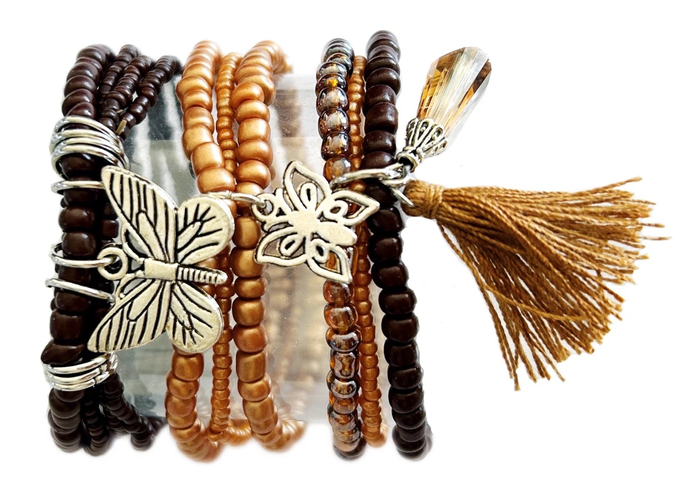 DIY armband set, bruintinten