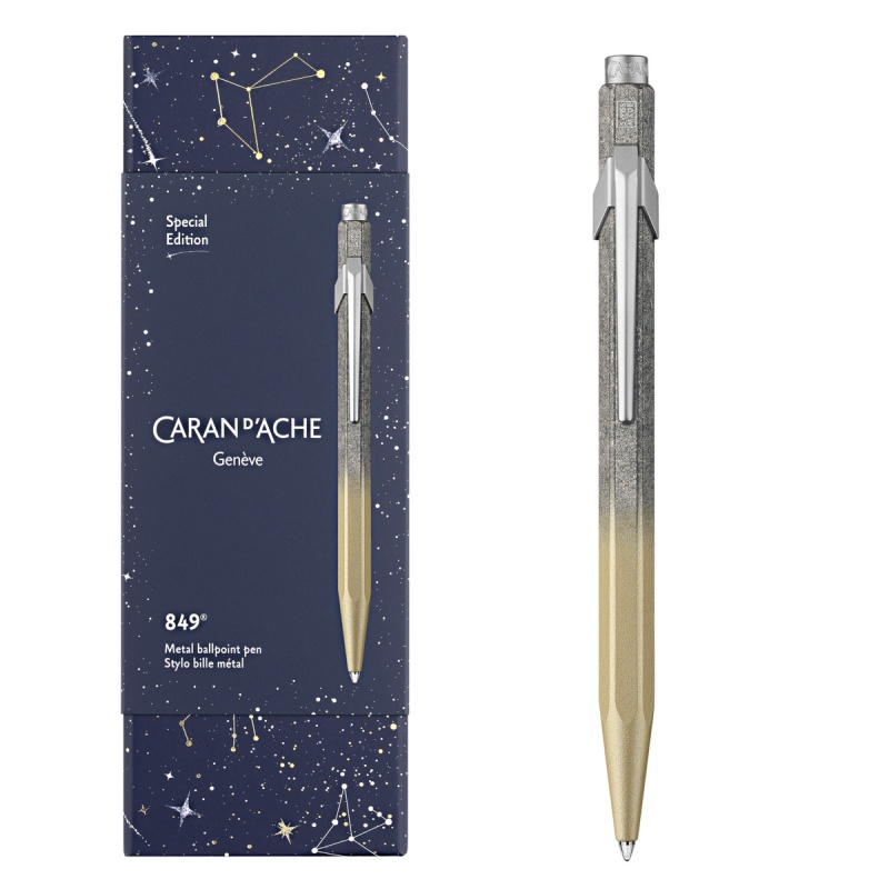 Caran d'Ache 849 BP.COSMIC BLUE GOLD Balpen - Afbeelding 1