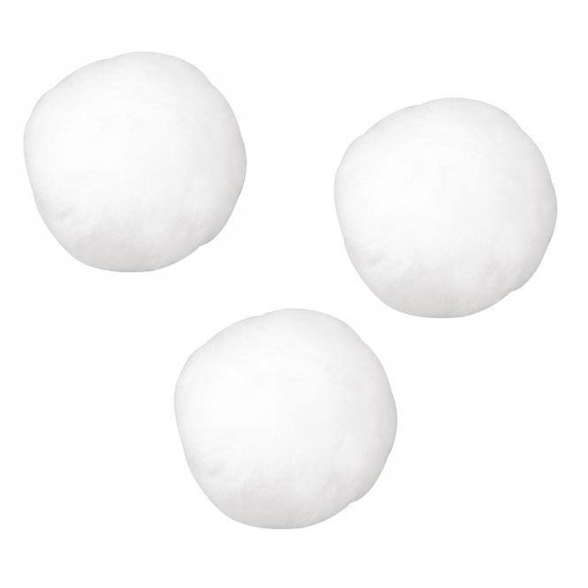 Pompons, wit, 25 mm, ZB-zak à 35 st. deco12