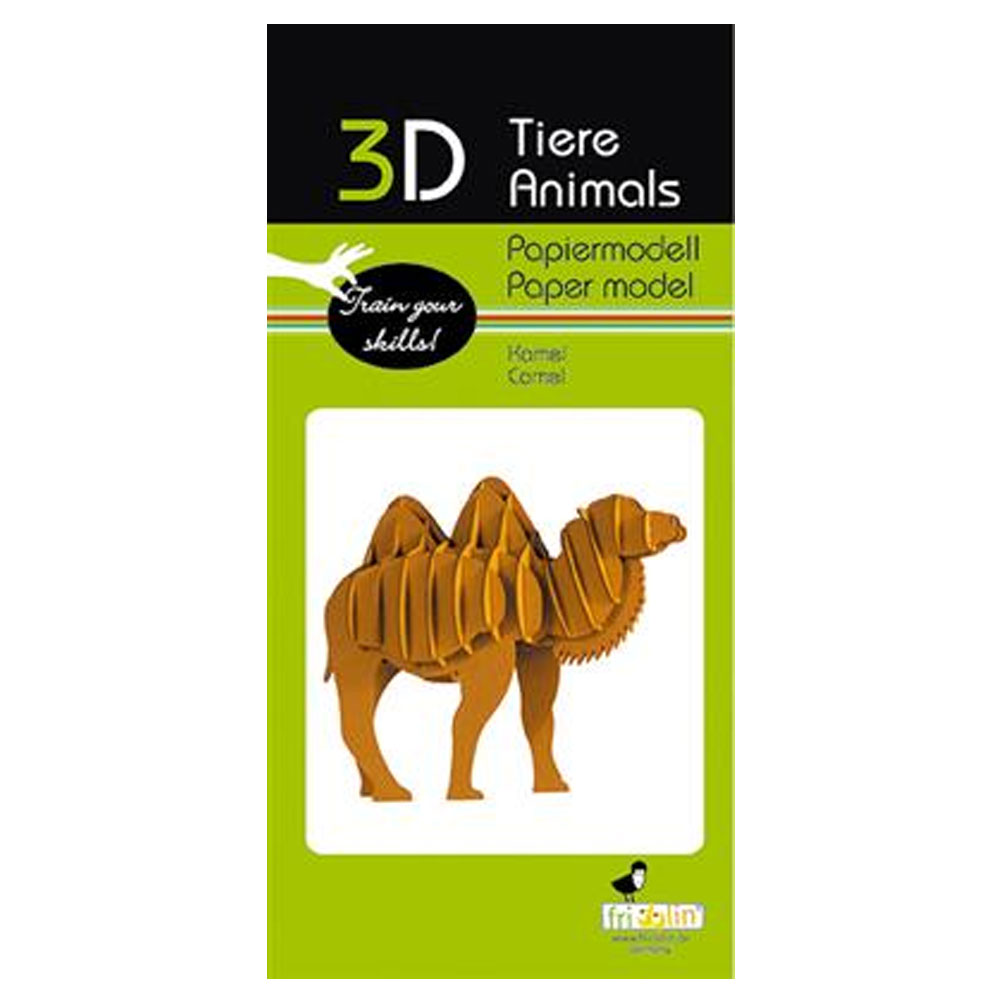 FRIDOLIN 3D PAPIERPUZZEL KAMEEL +/- 11CM - Afbeelding 1