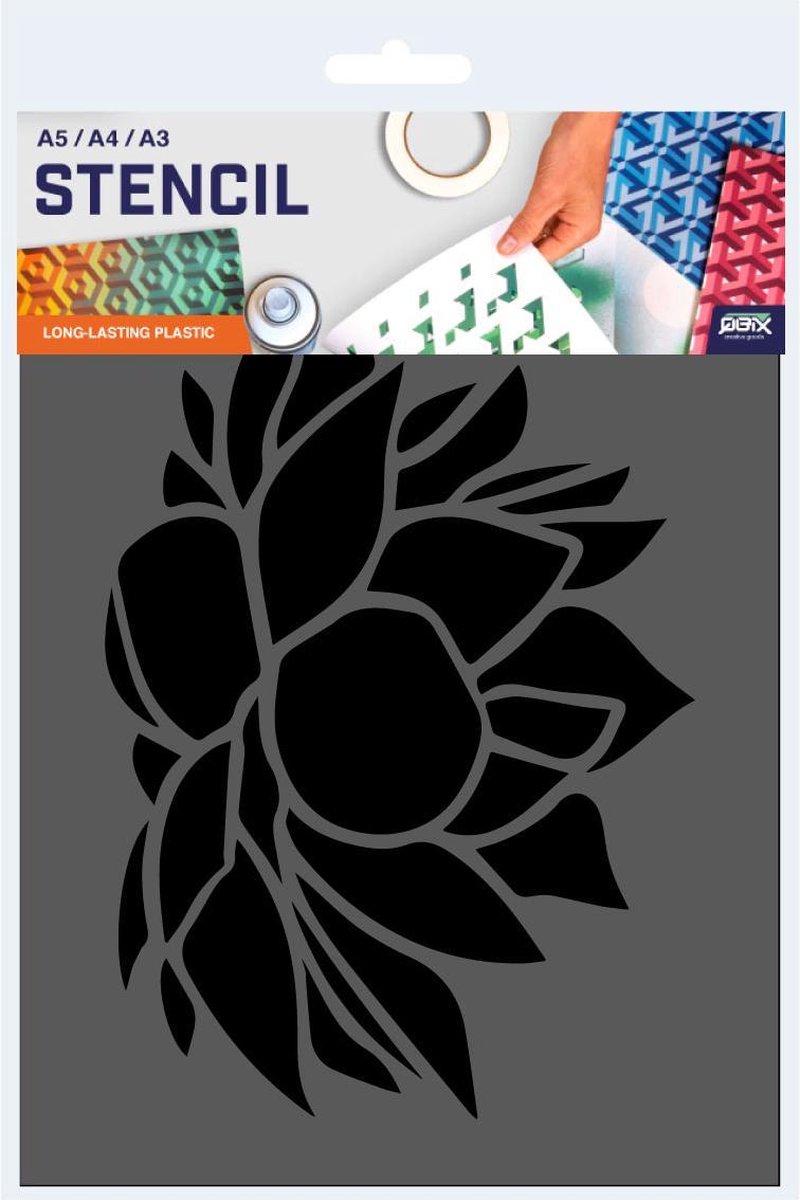 A4 Stencil Sjabloon Lotus