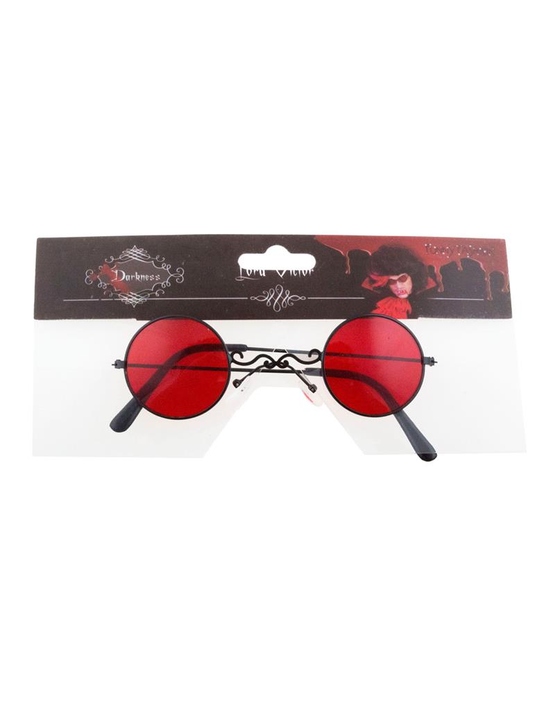 Vampier Gothic Bril Rood / Zwart - Afbeelding 2