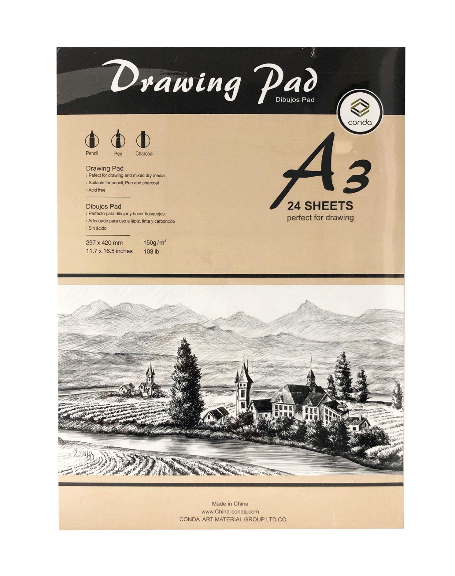 Conda drawing pad 100g A3 60v 