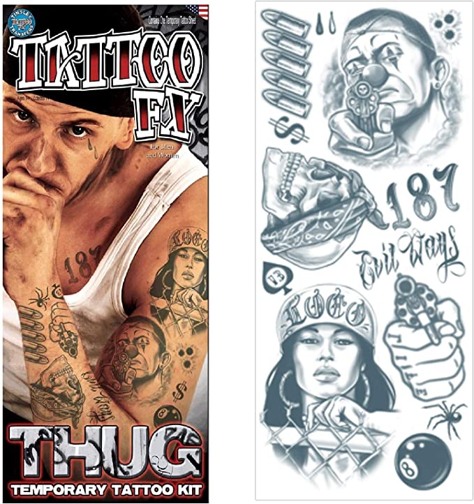 Plak Tattoo - Thug/Misdadiger/Boef