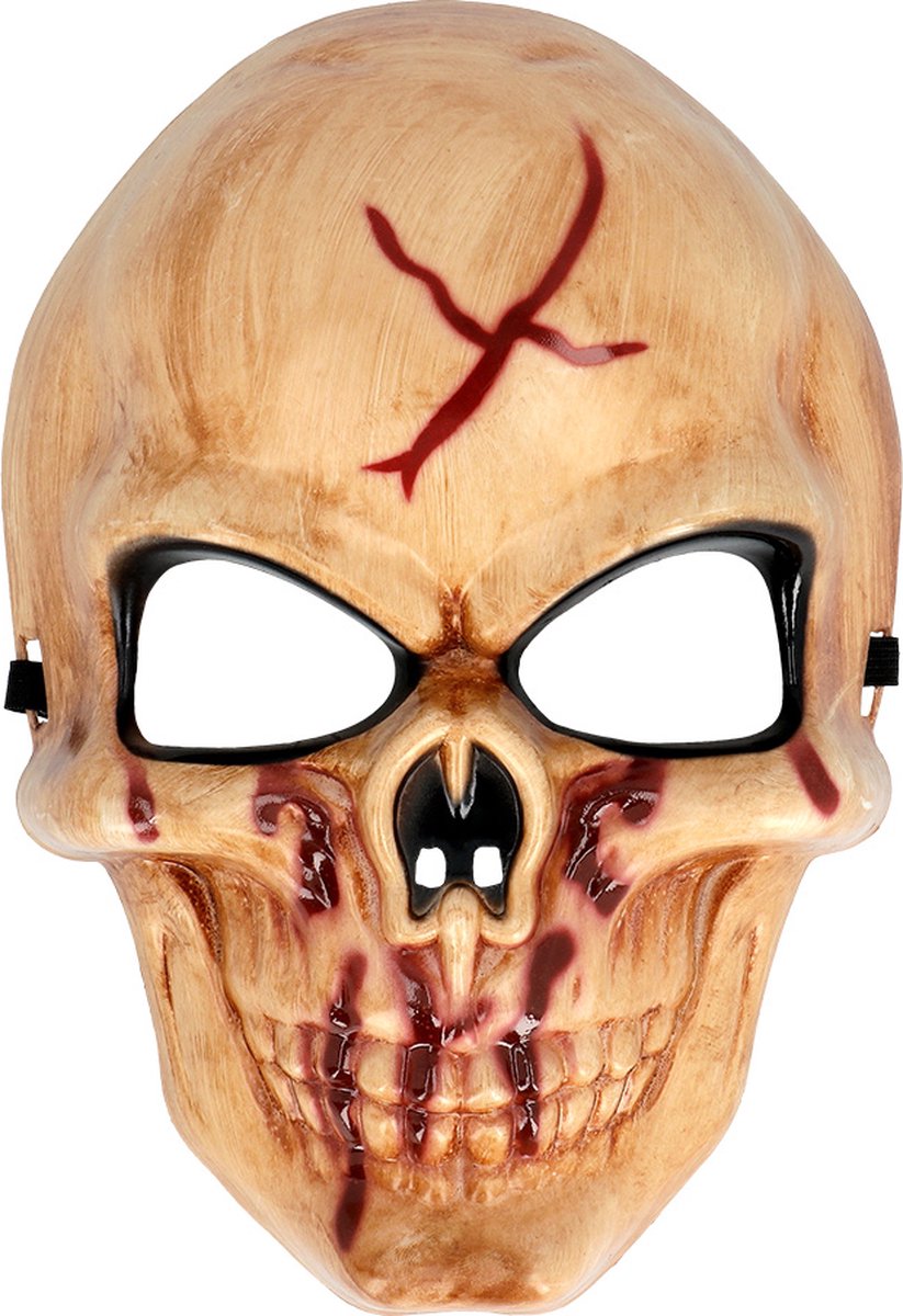 Gezichtsmasker Plastic Schedel/Doodshoofd - Afbeelding 1