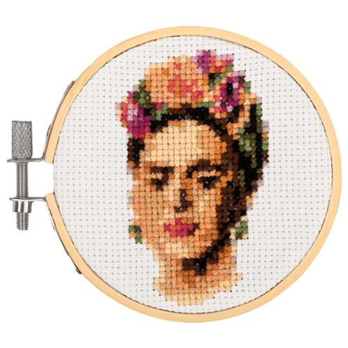 Kikkerland Mini Borduurpakket Frida Kahlo 7,5cm