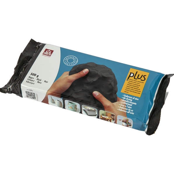 Plus Luchtdrogende Klei Zwart 500 Gram