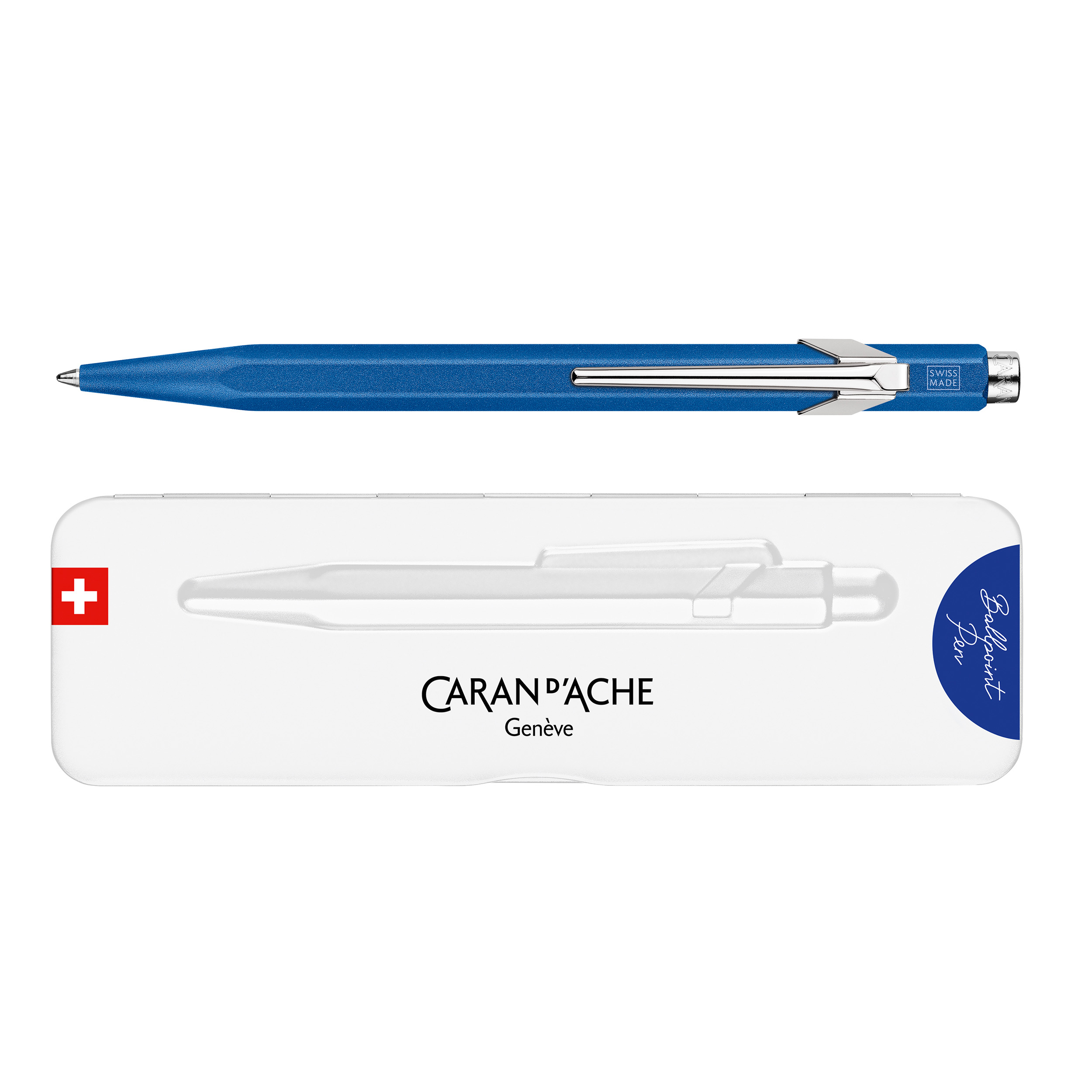 Caran d'Ache Balpen 849 Colormat-X Blauw met etui