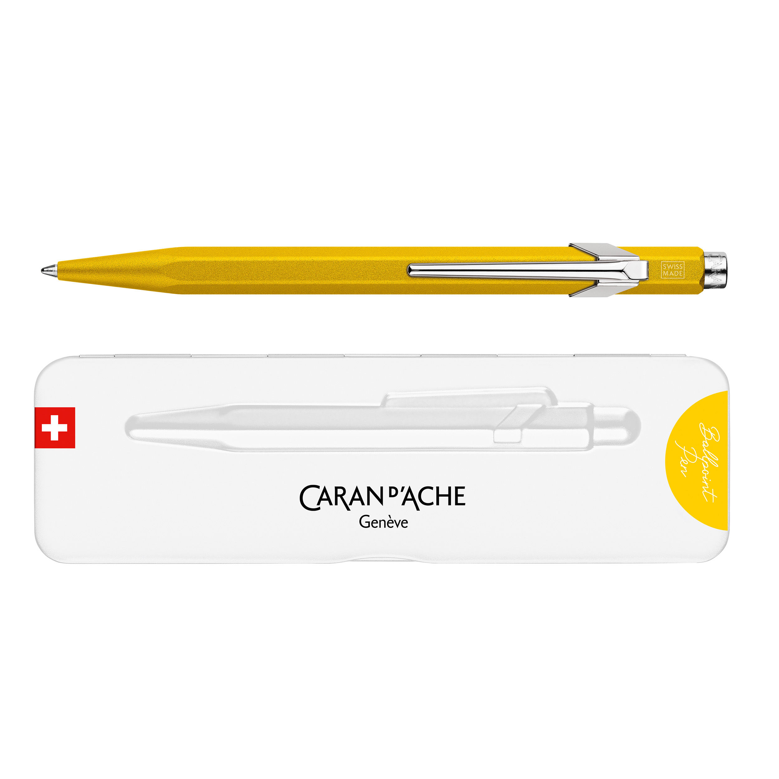 Caran d'Ache Balpen 849 Colormat-X Geel met etui