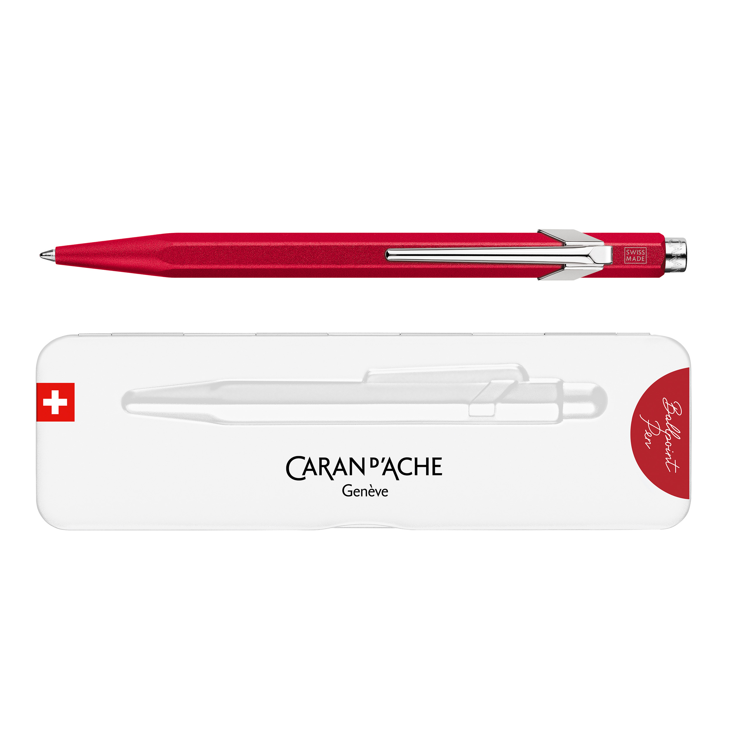 Caran d'Ache Balpen 849 Colormat-X Rood met etui