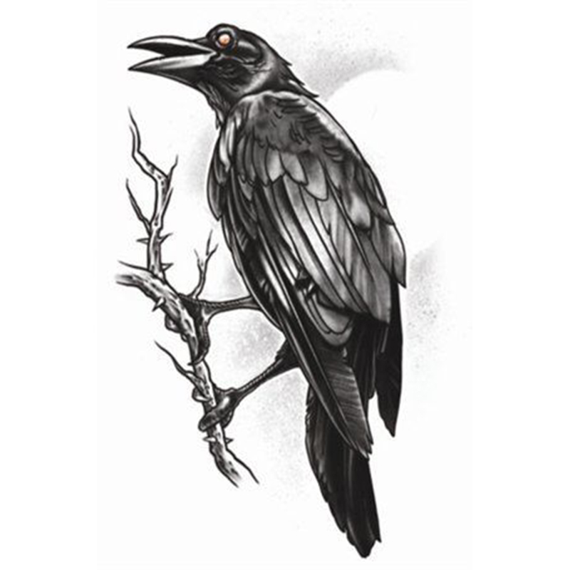 Plak Tattoo - Gothic Raven/De Raaf