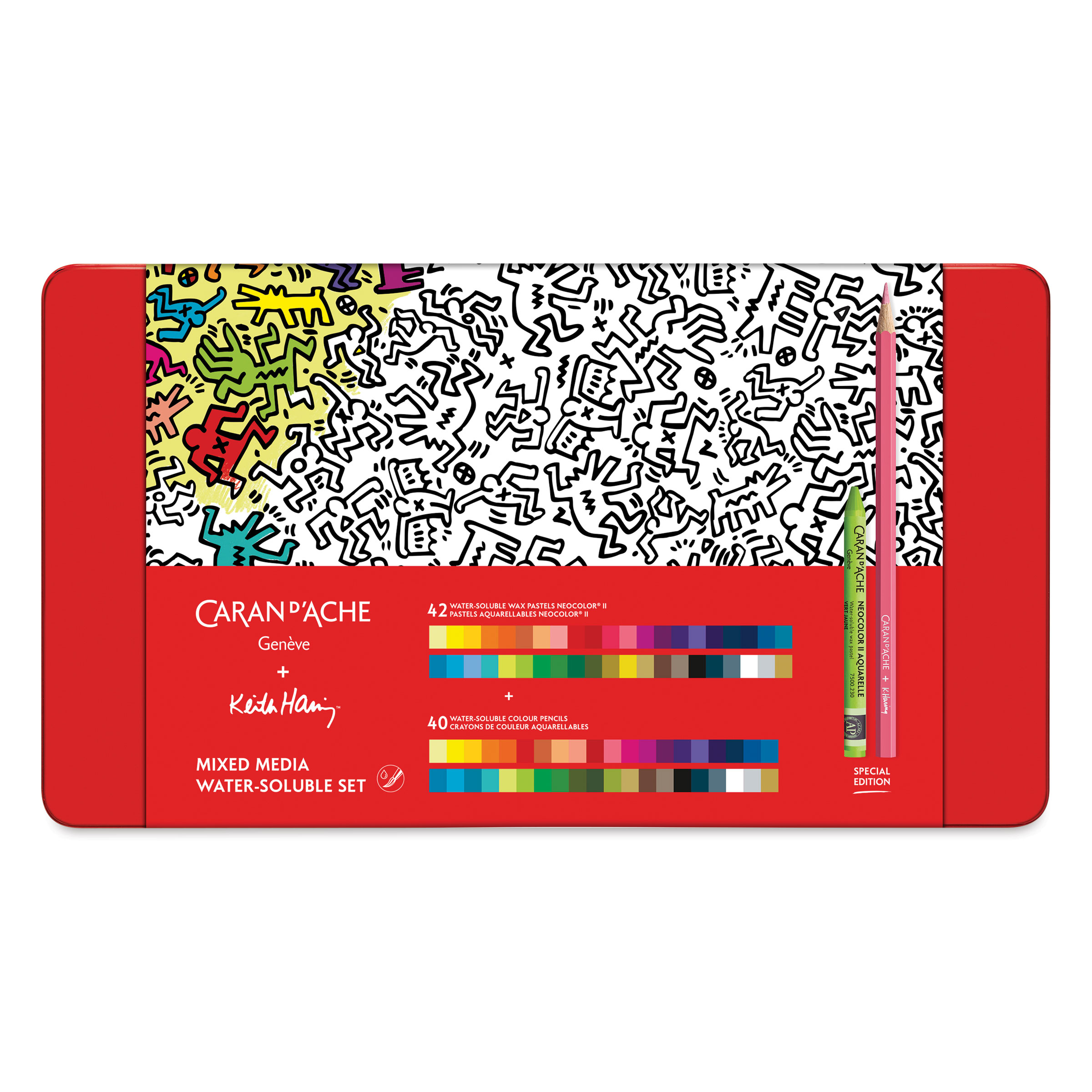 Caran d'Ache Genève Keith Haring Speciale Editie Kleurset 82 delig