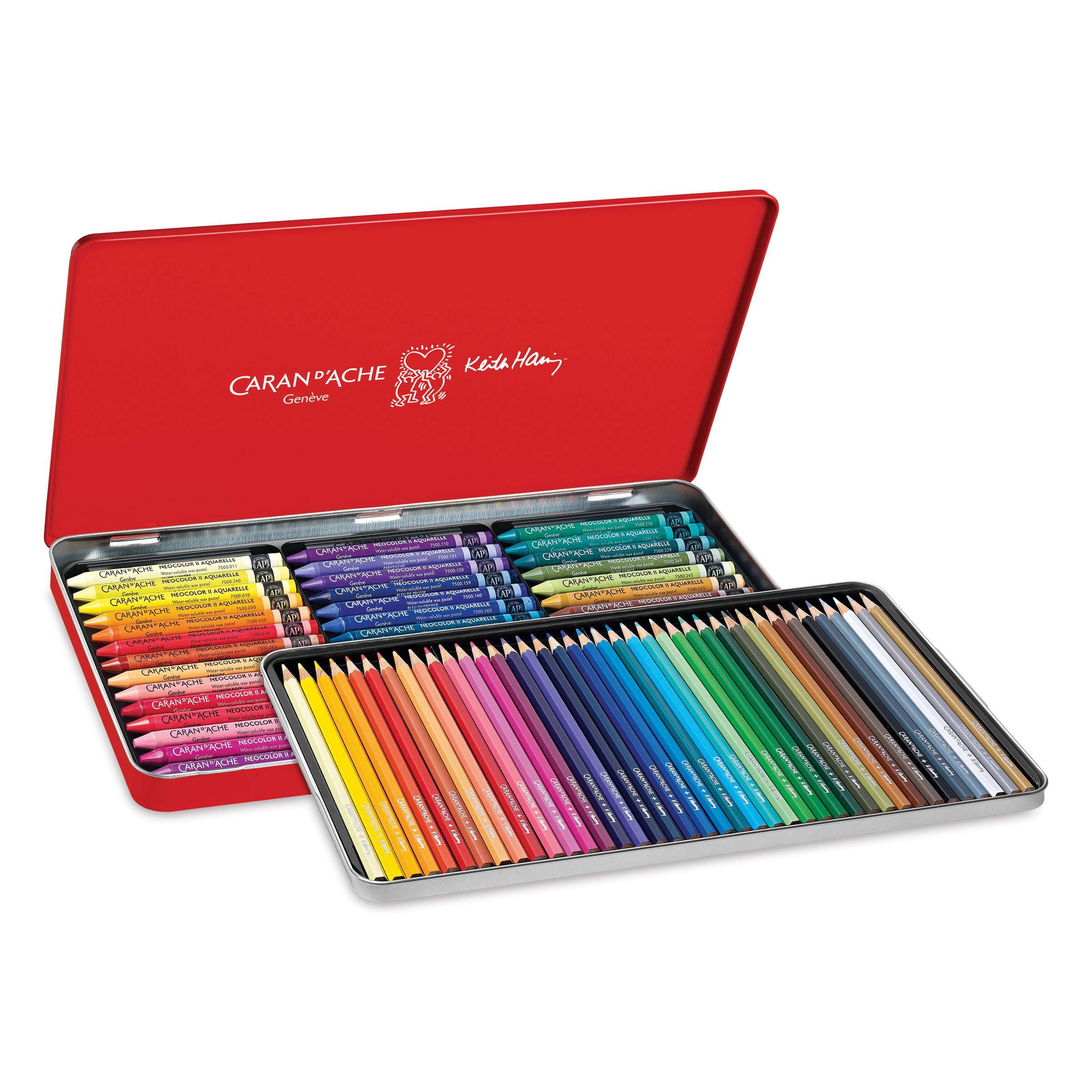 Caran d'Ache Genève Keith Haring Speciale Editie Kleurset 82 delig - Afbeelding 1