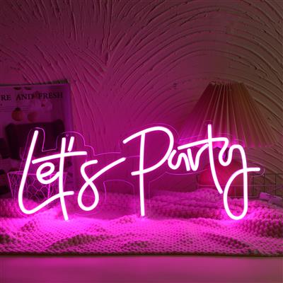 Neon licht "Let's party" 56 x 24 cm