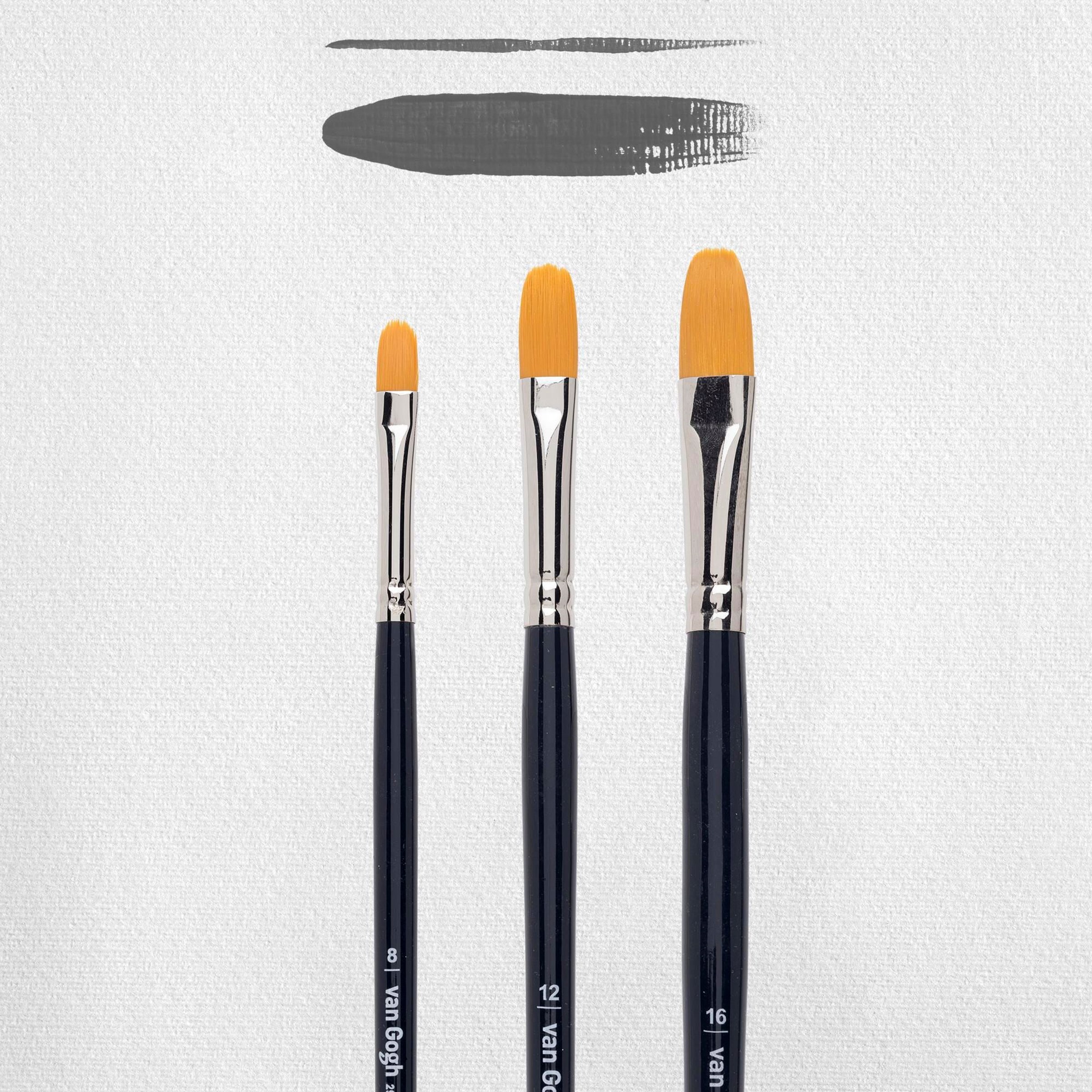 Van Gogh Penseel voor olie- en acrylverf, 3-delige set, serie 296 nr. 8-12-16 - Afbeelding 1