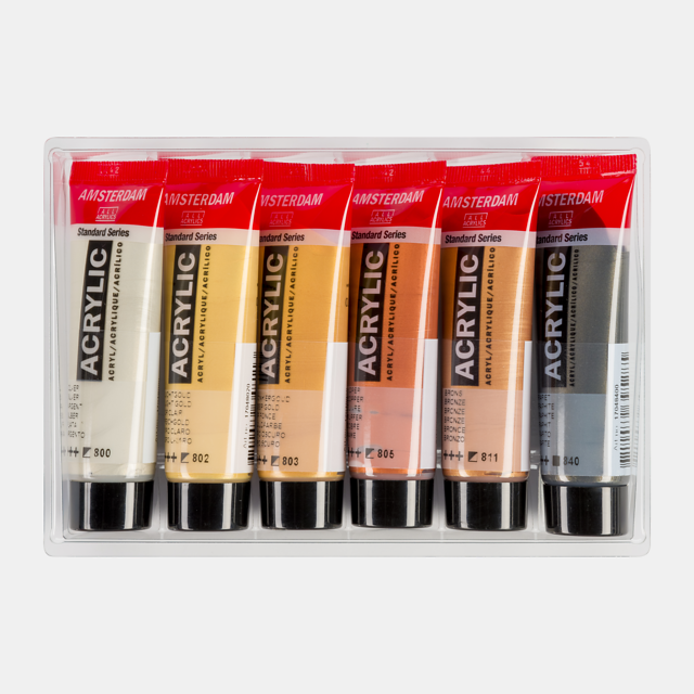 Amsterdam Standard Series Acrylics Metallic Set 6 × 20 ml  - Afbeelding 2