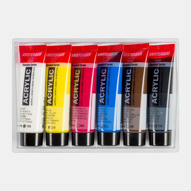 Amsterdam Standard Series Acrylics Primair Set 6 × 20 ml  - Afbeelding 2